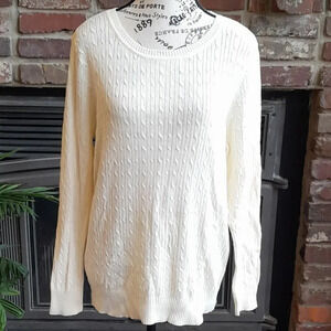 Laura Scott Cable Knit Sweater NWT